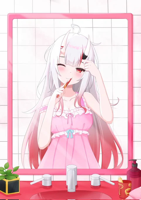 歯磨きする
#百鬼絵巻 