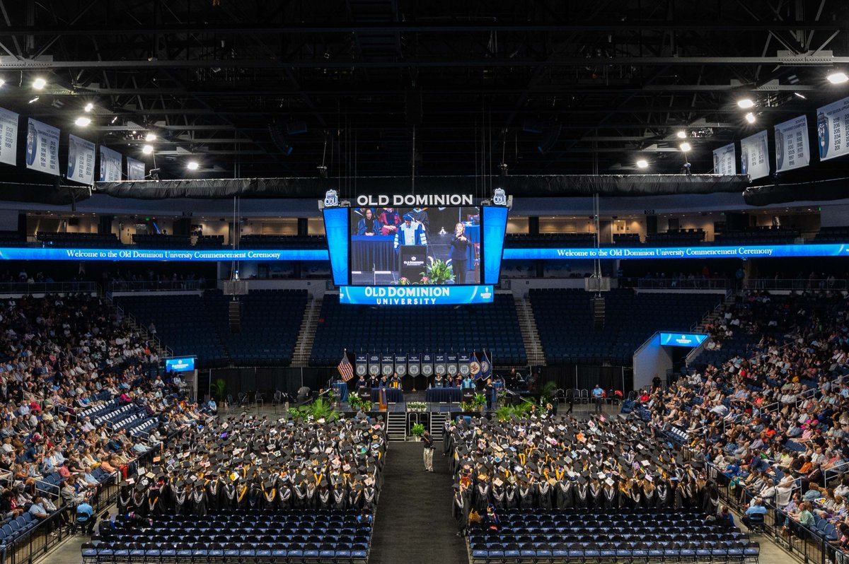 ODU's tweet photo. We’re not done yet Monarchs!🦁Just one hour away from our advanced degree commencement ceremony. Watch live at 2 p.m. https://t.co/pALvjxektF #ODU #ODUGrad https://t.co/2VJFN6zhiq