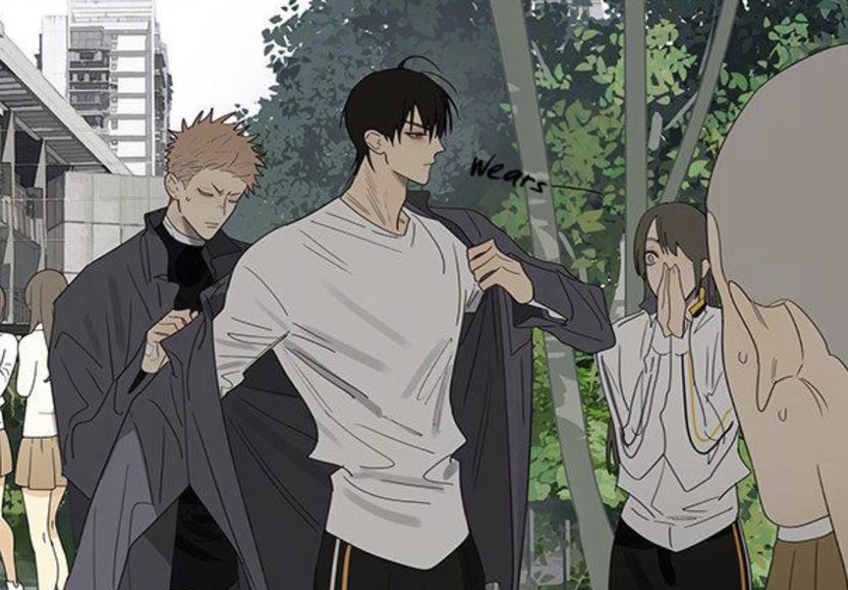 manhwaism's tweet photo. Matching outfit with boyfriend~~ #19Days #19DAYS #manhua https://t.co/e7tmCAVI7Z