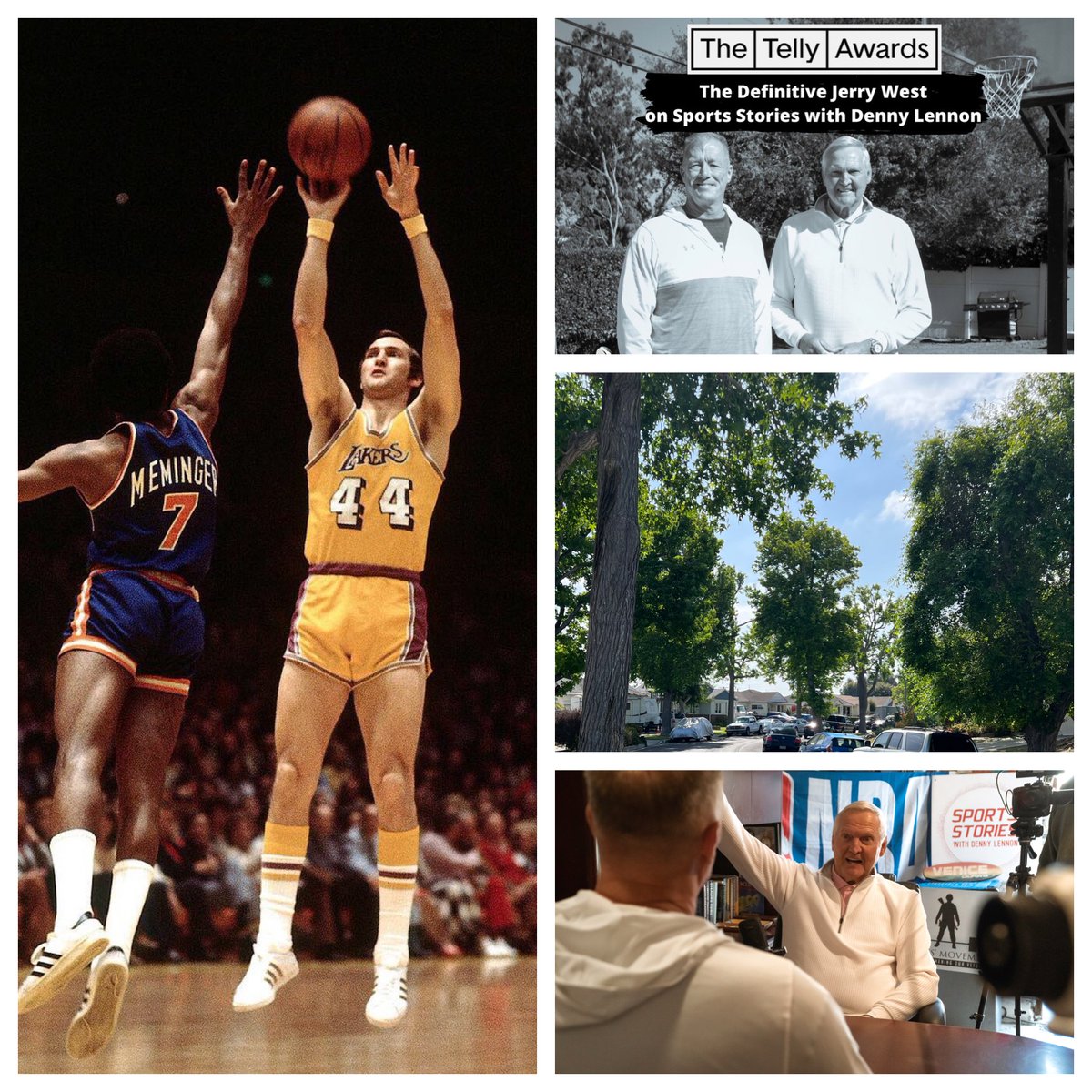 SportsStoriesDL's tweet photo. #SSDLHistory - On May 7th in 1972, The @Lakers won the @NBA championship @TheForum in the @CityofInglewood.  Watch #SSDL interview with team captain #JerryWest, recorded in the #BuckStudio in the #CentinelaAdobeCorridor, just 2.5 miles from #TheForum: https://t.co/vvcQOdMU0k https://t.co/SMP00DajJ2