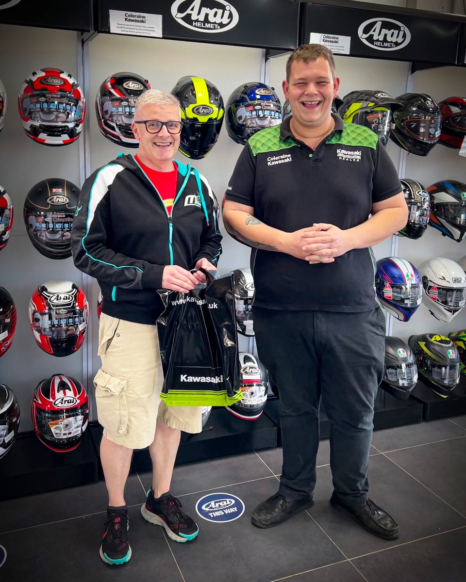 McRun262's tweet photo. I’m a @northwest200  winner … well, sort of.
A big thank you to Coleraine Kawasaki for the paddock passes and programme I won in their recent competition!
.
#northwest200 #nw200 #kawasaki #localdealership https://t.co/v9pTMU9jQM