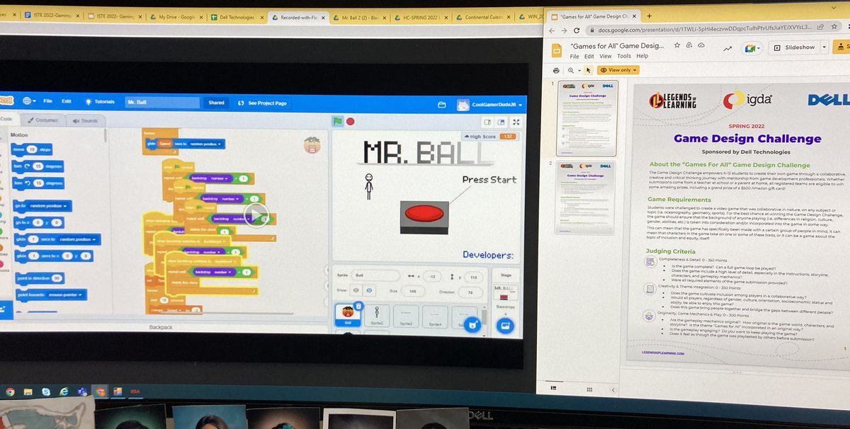 Today’s Dell K-12 Education Strategist “work” includes scoring student Legends of Learning Game Design Challenge submissions. These students brought their best game design skills forth w/a focus on inclusion &amp; equity. Great work! #IWork4Dell