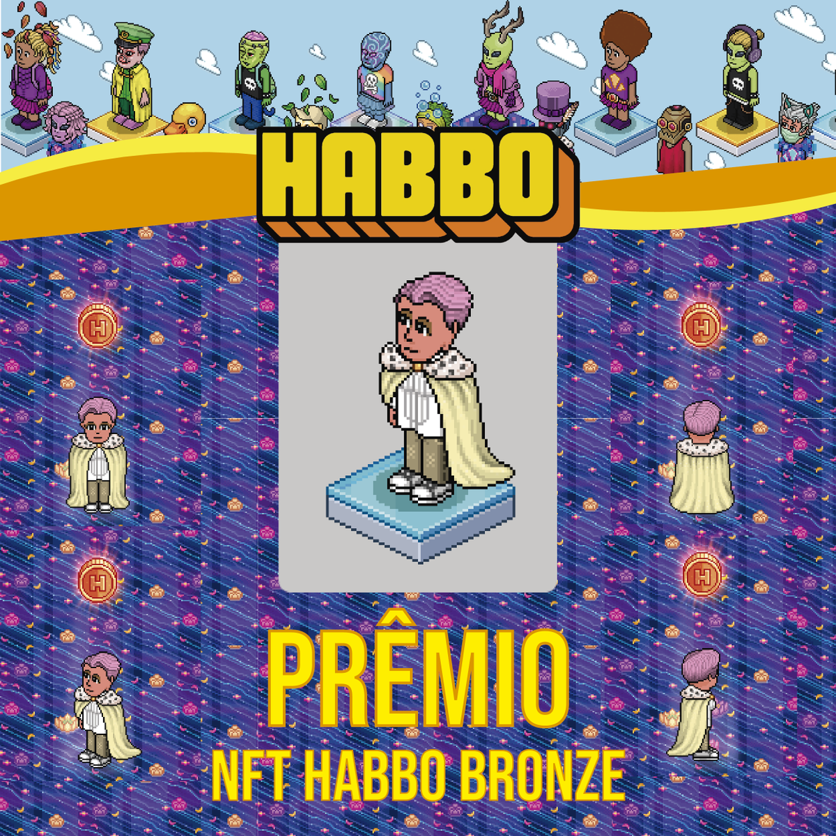Phelipeas's tweet photo. #SORTEIO DE UM @HabboNFT . É JOGÁVEL NO @Habbo E COM TODOS OS DIREITOS DE BENEFÍCIOS, ACOMPANHE:

O EFEITO BRONZE TE DARÁ 10 CRÉDITOS NFT POR DIA, PODENDO SER NEGOCIÁVEL.
HC E CA INFINITO.

MARQUEM QUANTOS @ PUDER ❤️

#Habbocommunity #Metaverse #Opensea #eth https://t.co/OgbQteVDSf