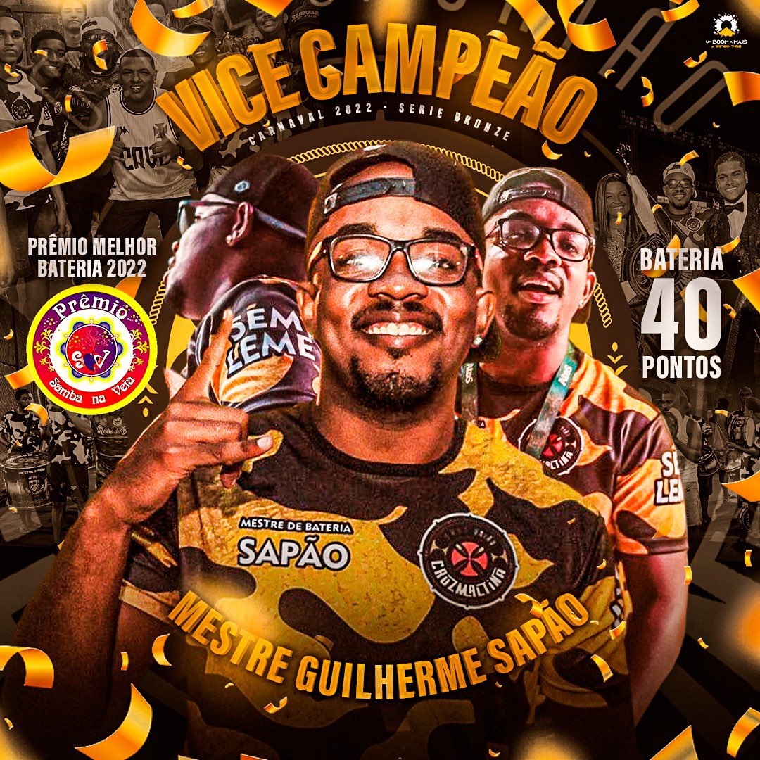 Guilhermesapao2's tweet photo. "Me disseram que não tinha como, foi ai que eu fiz fazer!" (E não foi sozinho).
Gratidão pelo apoio de sempre do meu Presidente
Gratidão @premiosambanaveiaoficial por me conceder mais uma vez o Prêmio de Melhor Bateria 🏅🏅
Gratidão aos meus guias 🎲🎩🔥📿🚬
#semleme https://t.co/zVl42wTgcX