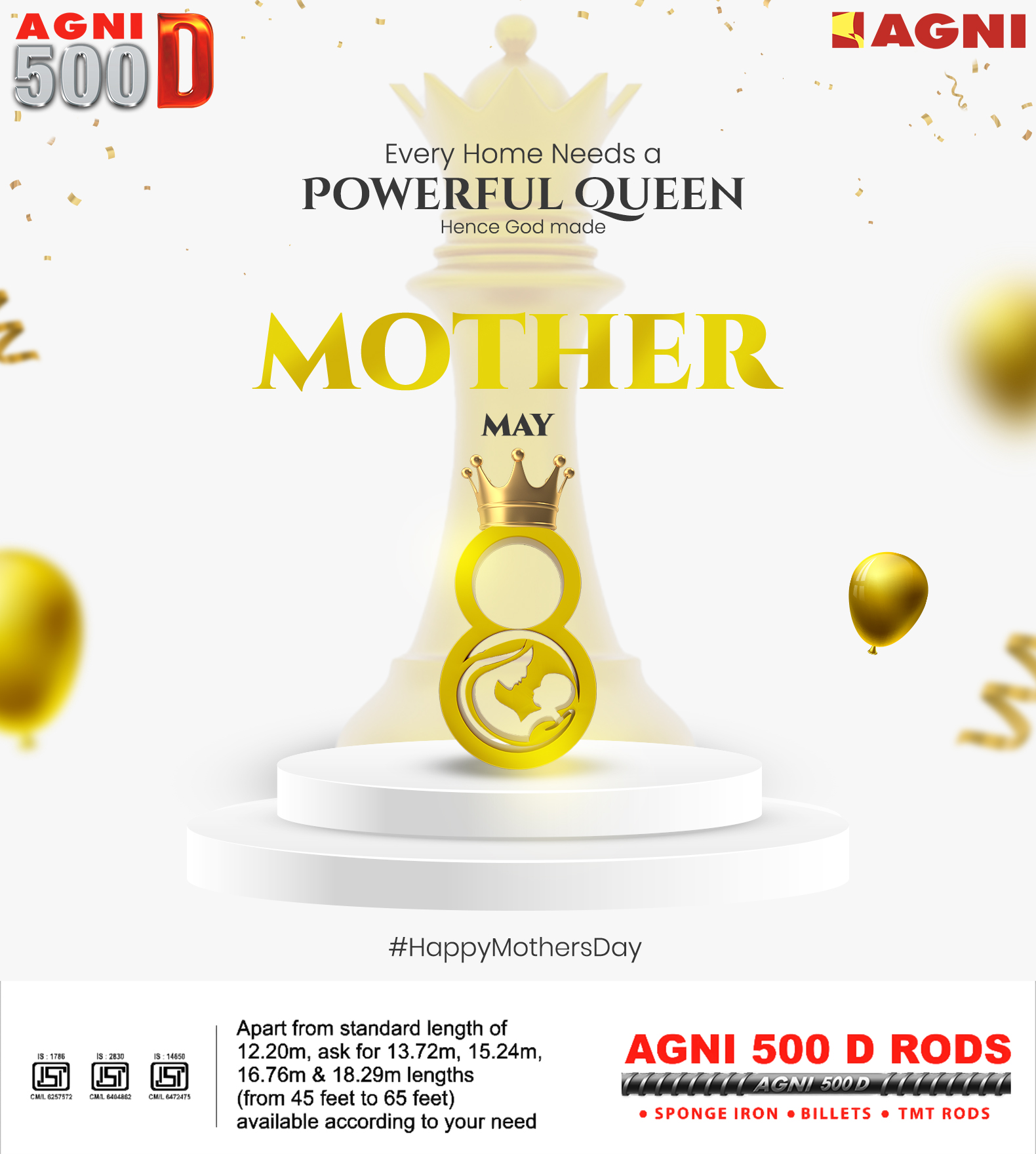 Agni Steels India Mom S Love Is The Greatest Love And Let S Celebrate Her On This Special Day Happy Mother S Day For More Info Visit T Co Hqco9v7tqc Agni500dtmtrods Agni500d Construction Steelmanufacturing 500dtmt
