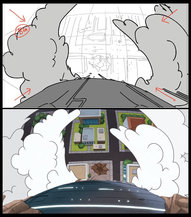 janice__chun's tweet photo. INSPIRE LEGENDS 🌟 
Storyboards/final animation comparisons from "Bike and Survive" (Close Enough, Season 3, Epi 6)

Directors: @JGQuintel &amp; @calwong 🚀🚀🚀
Revisions: John Mathot &amp; @kwon__julie &amp; @lynnimation
💖💖💖

#CloseEnoughMAX #storyboards https://t.co/TwKolXM1pH