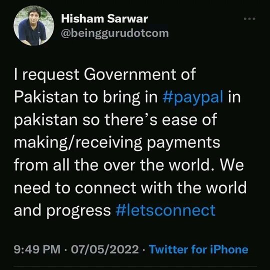AftabXial's tweet image. We want #paypal in Pakistan 
#letsconnet