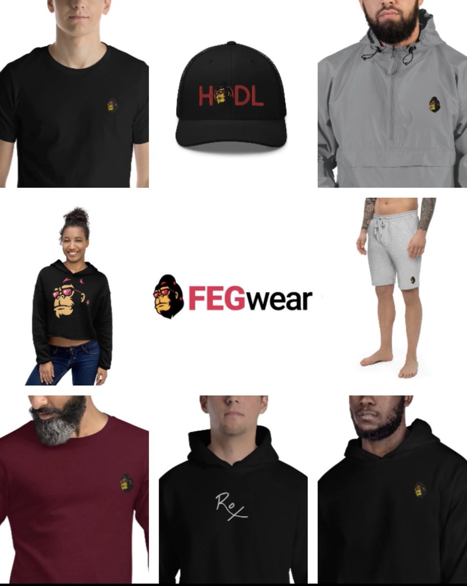 FEGtoken's tweet photo. Kit yourself out in the latest #FEG and #ROX clothing and accessories at https://t.co/zzmhAetOZQ 

100% of all profits go to marketing 💸

#FEGtoken #Crypto #DeFi #blockchain #merch #cryptomerch https://t.co/c98nhB9K4x