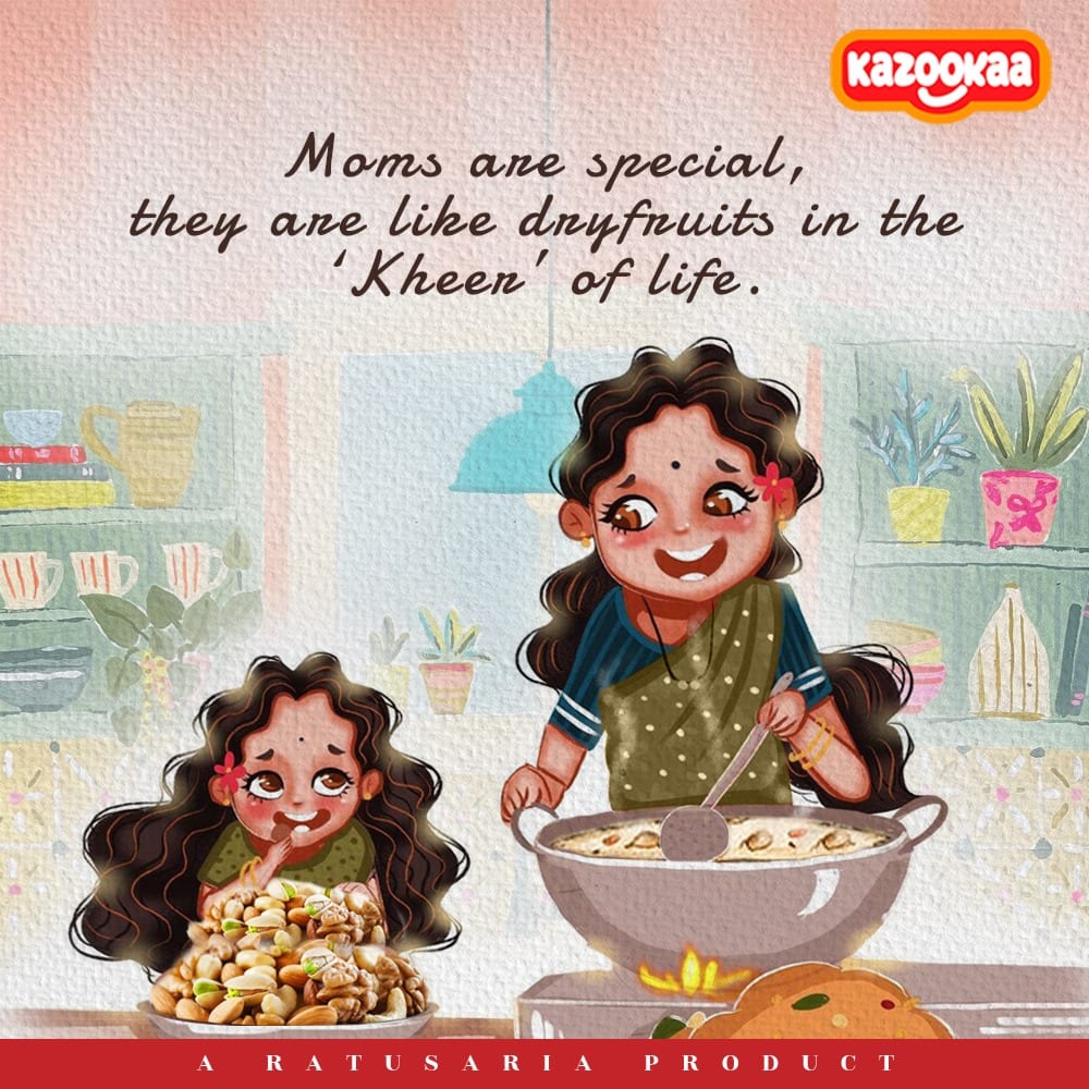 kazookaa's tweet photo. From making the tastiest kheer to giving the best advices, Mothers are rockstars in every realm of life. Celebrating them everyday, Happy Mother's Day!!

#CelebratingMothersWithKazookaa

#kazookaa #flavourednuts #mothersday #mom #momslove #love #momsca https://t.co/MnYYrGLaRN