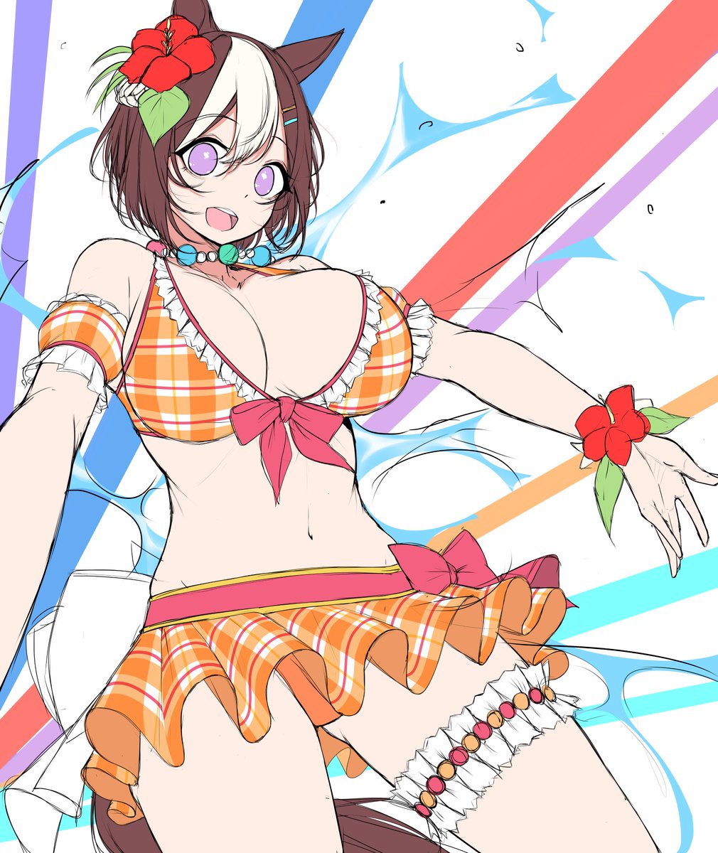 #ウマ娘
スペちゃん描いてる途中でーす 