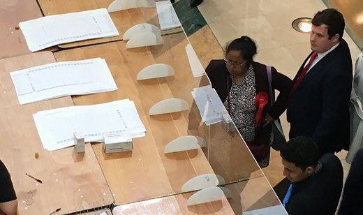 VodTalk's tweet photo. #TowerHamletsCount Before lunch, Mufeedah Bastin, Island Gardens, was seen chatting with #AdamAllnut, Labour candidate in Canary Wharf (whose priority is to make sure #JeremyCorbyn is not allowed back into the #LabourParty. https://t.co/OIxI0kvsBc