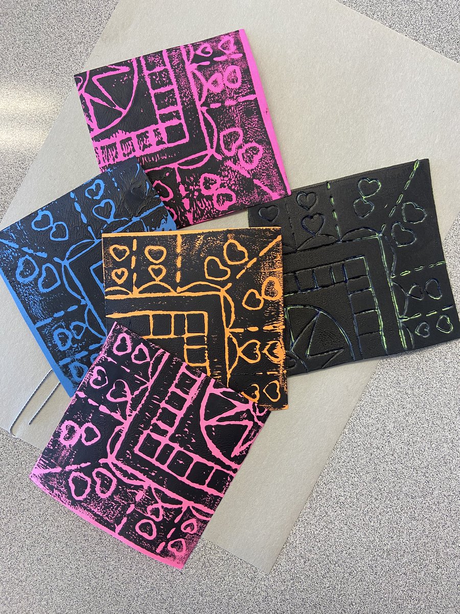 A sneak peak at some pretty cool rotational symmetry art… #printmaking