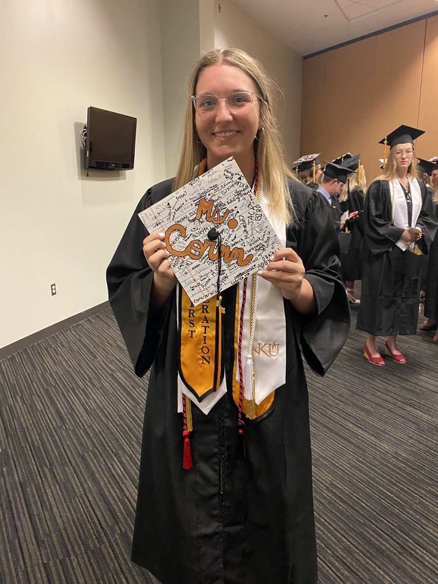 Super excited to be able to walk across the stage with my amazing student teachers (missing Ms. Brady who is at a track meet). <a href="/SierraCornn/">Sierra Cornn</a> and Savannah Brady will do amazing things in their classroom. The impact these ladies will have will be outstanding. So proud!!