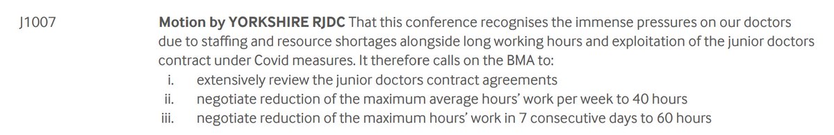 TV_RRDC's tweet photo. Motion J1007 at #JDConf22, calling for reduced maximum weekly hours for junior doctors, is providing some excellent debate. Will this risk reducing training opportunities and increase the proportion of out of hours shifts? https://t.co/jiahUf3wuo