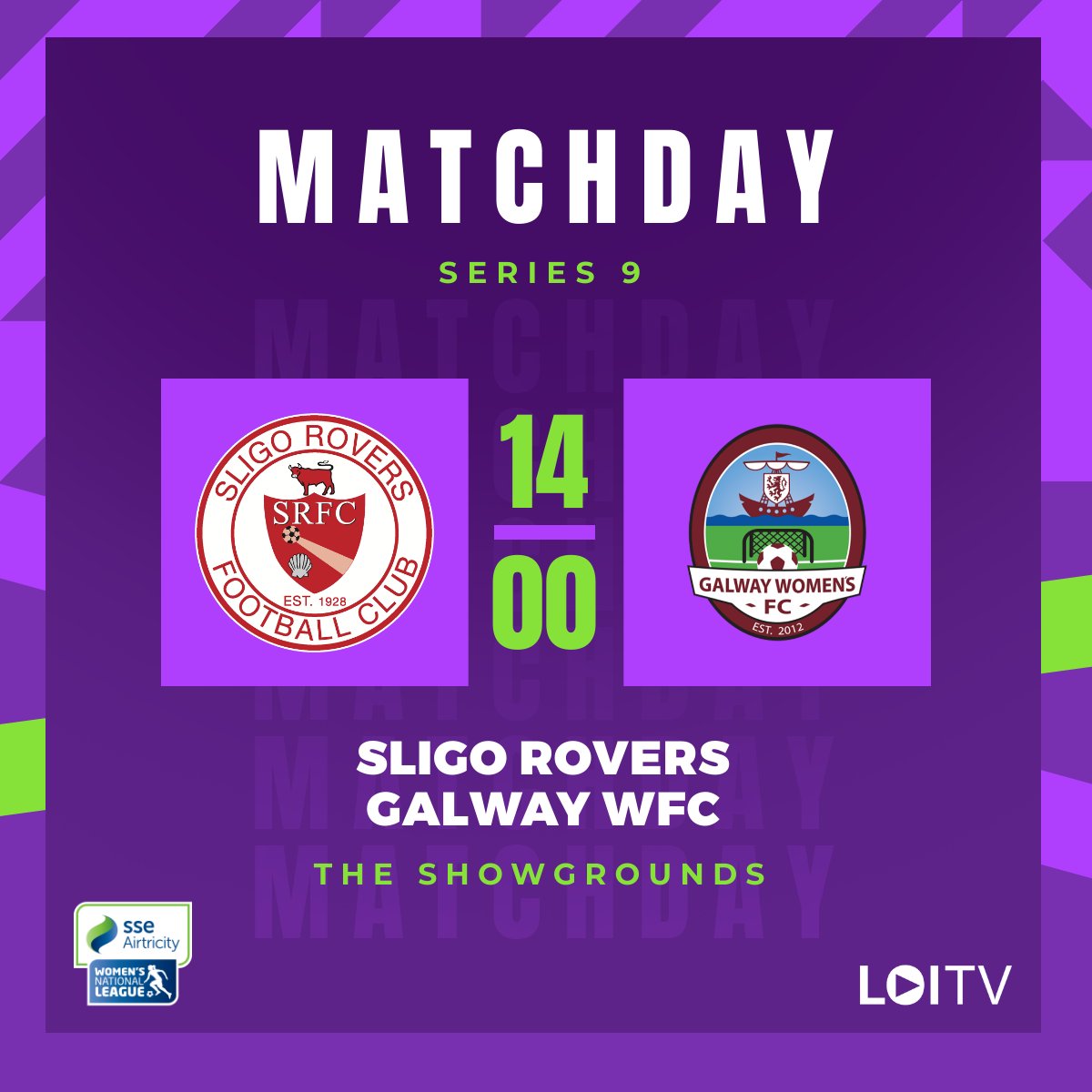 LoiWomen's tweet photo. KICK OFF ⚽️ | Sligo Rovers🆚Galway WFC
It's the first ever #WNL meeting between @SligoRvsWomen and @GalwayWFC and both sides will want to get back to winning ways today!
🏟 The Showgrounds
💻Watch it live on https://t.co/YoFjlEmfYf
👉https://t.co/ZXv4nXBYGF
#WNL | #LOIT https://t.co/zYp0rrh8sH