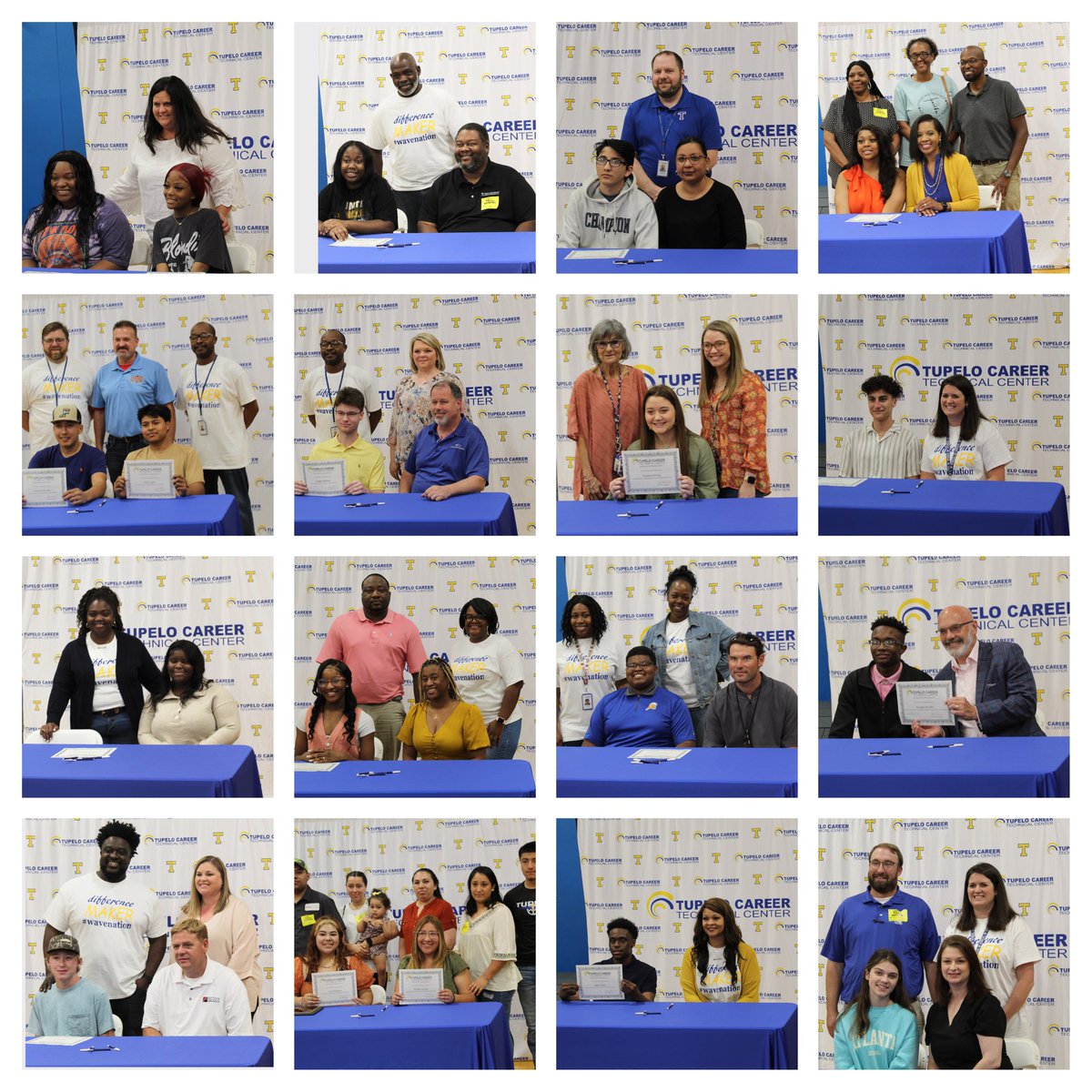 CareerTech_TPSD's tweet photo. What an AWESOME CTE Signing Day!🎉🎉🎉Congratulations to students who signed their intent to colleges, universities, internships and careers. #tupeloCTE #SigningDay #tpsd https://t.co/gEbx9AyNrY