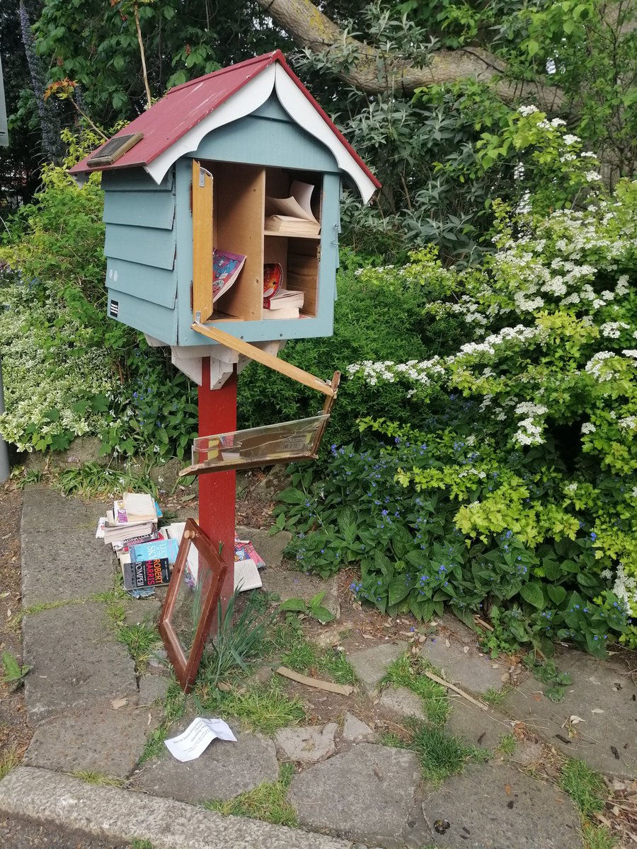 The oddest spate of ongoing vandalism in the park saw our doors wrecked again last night. Books scattered everywhere. All cleared up now. This torn out page left on the ground was particularly poignant. Sigh. Do they know they're made of stardust?
