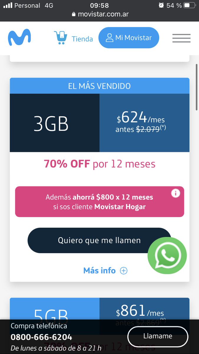 her_r_sanchez's tweet photo. @MovistarArg como que a los antiguos clientes no dan este descuento y cobran el doble?? 
Línea 1161646501 https://t.co/OsaneDf45o