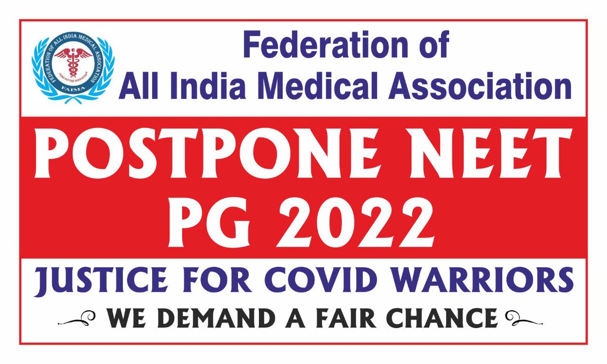 DrRohanKrishna3's tweet image. #POSTPONENEETPG2022_MODIJI  
#NEETPG2022 #NEETPG2022postpone 
Requesting anyone who is challenging Postponement to give me 1 valid reason Y NEET PG should not be POSTPONED @MoHFW_INDIA @DrBharatippawar @mansukhmandviya @PMOIndia — nd if u cannot justify, then Postpone immediately