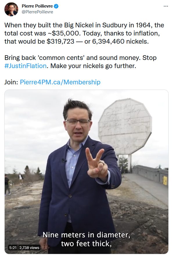 seanmaciel's tweet photo. being invited to say no to the entire concept of inflation. how dare things cost less in the past https://t.co/sVarDGtUfE