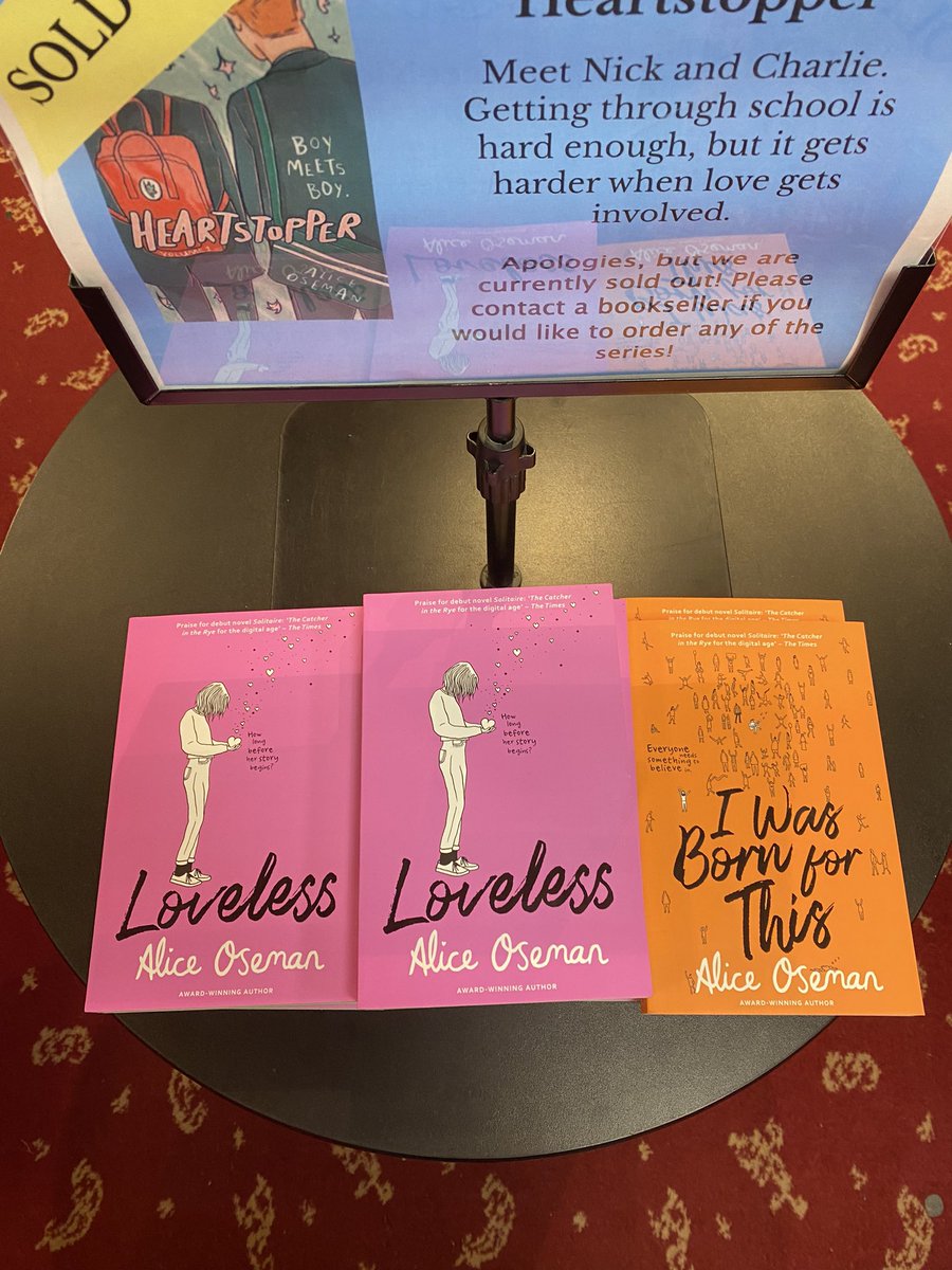 And we are sold out of Heartstopper! Again! You guys are incredible, we have a few remaining copies of Loveless and I Was Born For This so click and collect whilst you still can! 🌸🍃🍂🏳️‍🌈