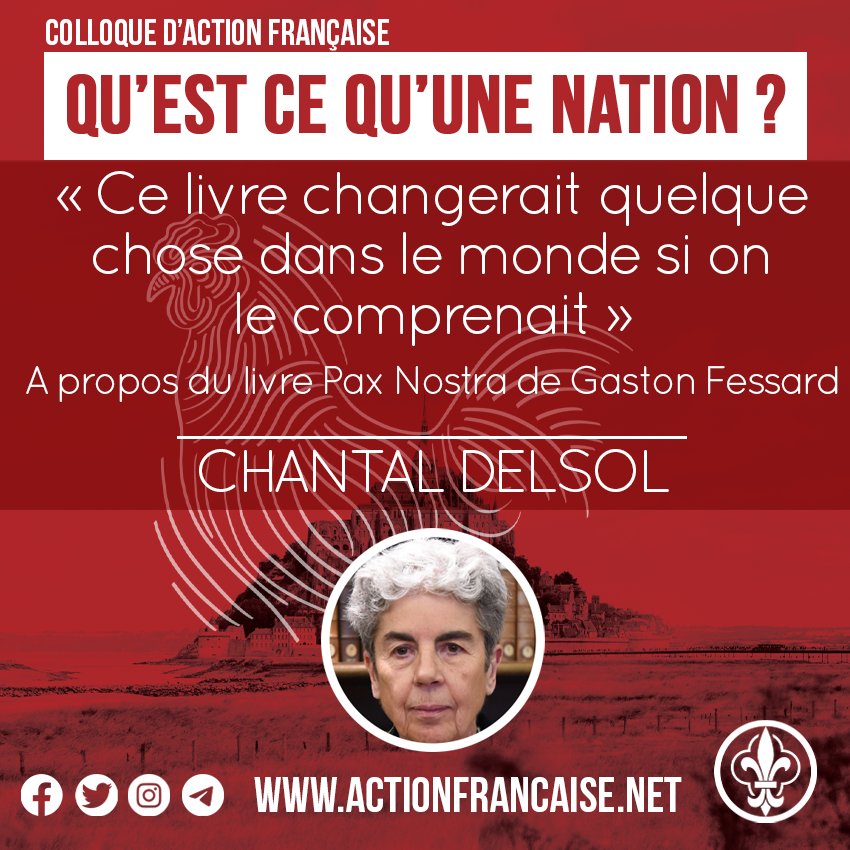 actionfrancaise's tweet photo. Chantal Delsol, philosophe et écrivaine, ouvre le colloque par son intervention sur Gaston Fessard. 

Résistant, prêtre, grand théologien et philosophe, il a dans son œuvre élaboré une théorie politique importante qu’il nous est donné de redécouvrir aujourd’hui.

#Jeanne2022 https://t.co/DWaHn6qVml