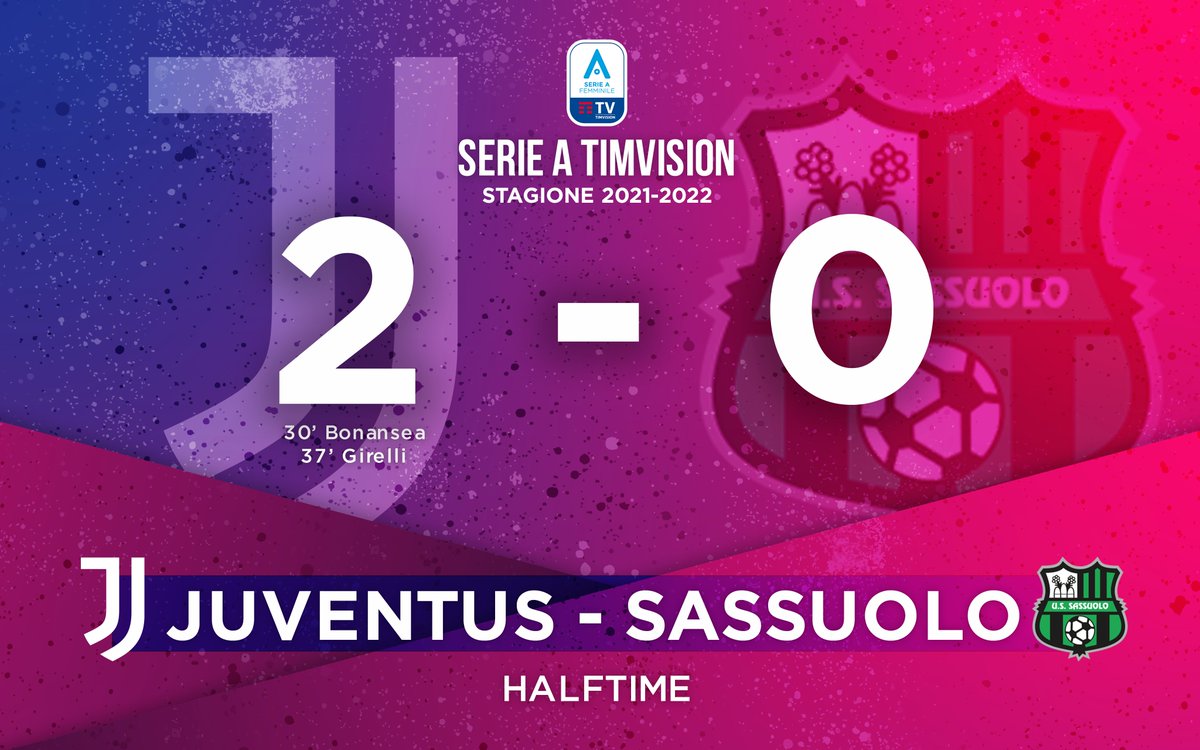 HT | #JuventusSassuolo | 2️⃣ - 0️⃣

Continua a seguirla su La7d - Canale 29 ⚽️

#La7calcio #SerieAFemminile #JuveSassuolo