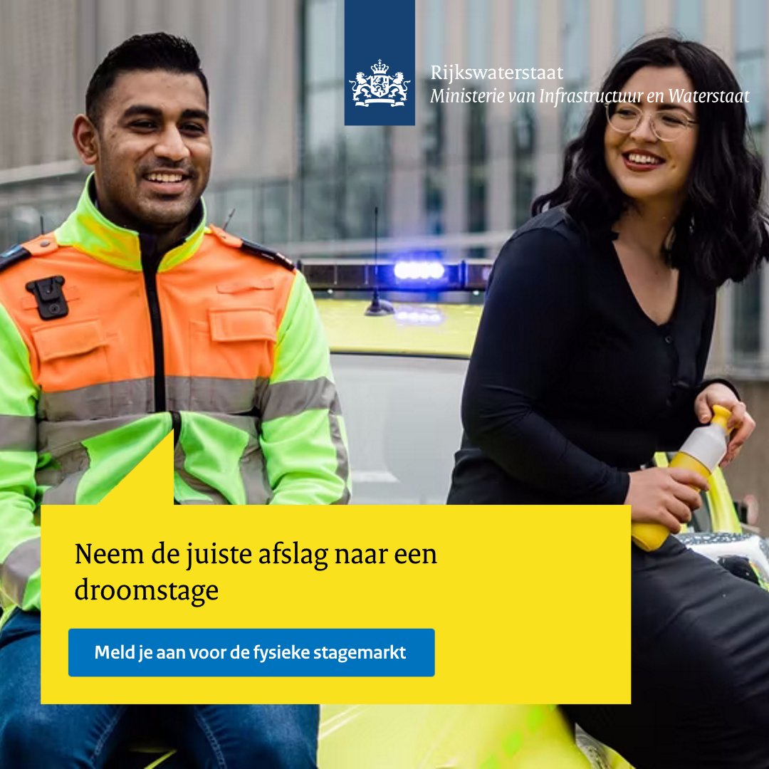 LCB_2023's tweet photo. STAGEMARKT - Ben jij op zoek naar een leuke en uitdagende stage? Meld je dan aan voor de stagemarkt van Rijkswaterstaat op donderdag 12 mei in Lelystad! Op deze stagemarkt kan jij je oriënteren op de vele mogelijkheden bij Rijkswaterstaat!

Aanmelden? https://t.co/AG1aFsJ1Um https://t.co/g0meS7M3zg