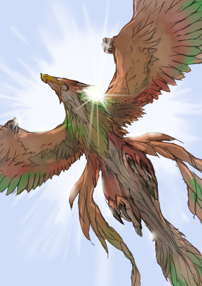 GrayishDrawing's tweet photo. #ドラゴン・竜人版深夜のお絵かき60分一本勝負
テーマ【鳥竜・バードドラゴン】 https://t.co/fMHYH78Zkl
