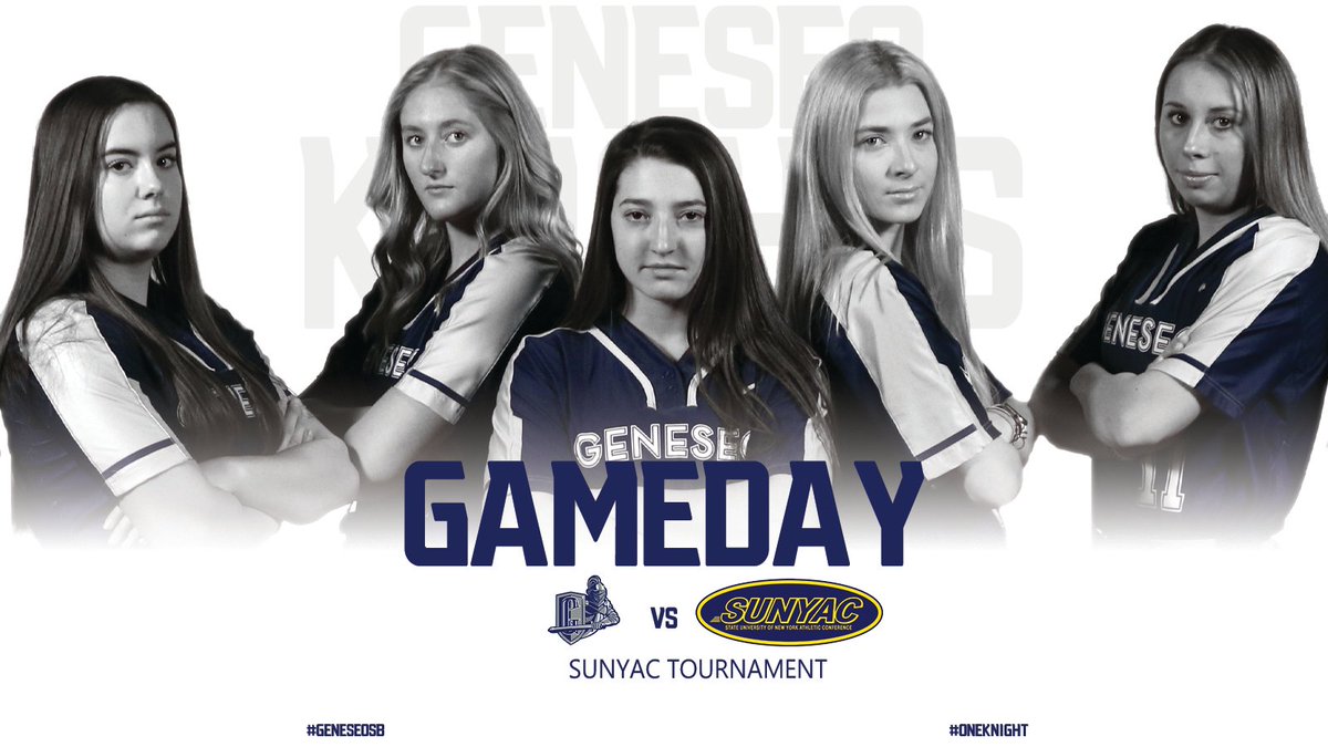 GeneseoKnights's tweet photo. SB: @GeneseoSB is one win away from a SUNYAC Championship. They take on the winner of Cortland and New Paltz (11am) at 1:30pm at Raschi Field. 
Live Stats: https://t.co/XN754iN89J
Live Video: https://t.co/7eg2Z6lrNR
#OneKnight #d3sb https://t.co/mI0kP5kxYH