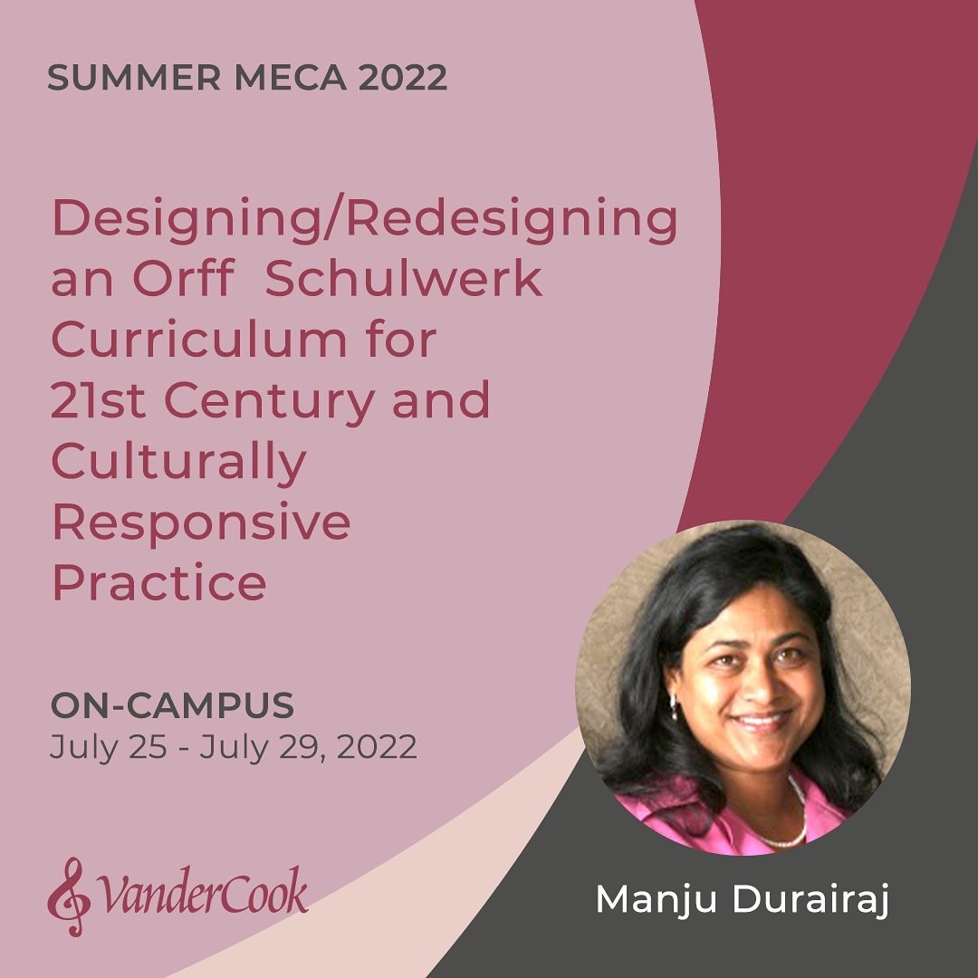 Two courses. One online, one on-campus. One for all music educators, 
vandercook.edu/course/sing-sa… 
one particularly for Orff Schulwerk teachers. 
vandercook.edu/course/designi…
Growing from being aware to being responsive.
Redesign teaching practice, repertoire, activities, assessments.