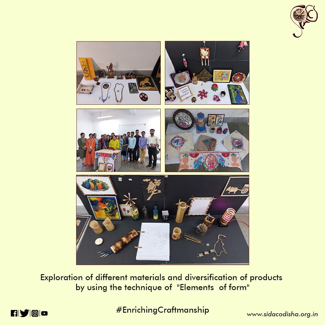 Sidac_Odisha's tweet image. Students of Certificate course in #Craftdesign exploring different materials and diversification of products by using the technique of  &quot;Elements  of form&quot; under experienced professionals at SIDAC, Bhubaneswar.

@HTH_Odisha @kalabhoomibbsr @odisha_tourism