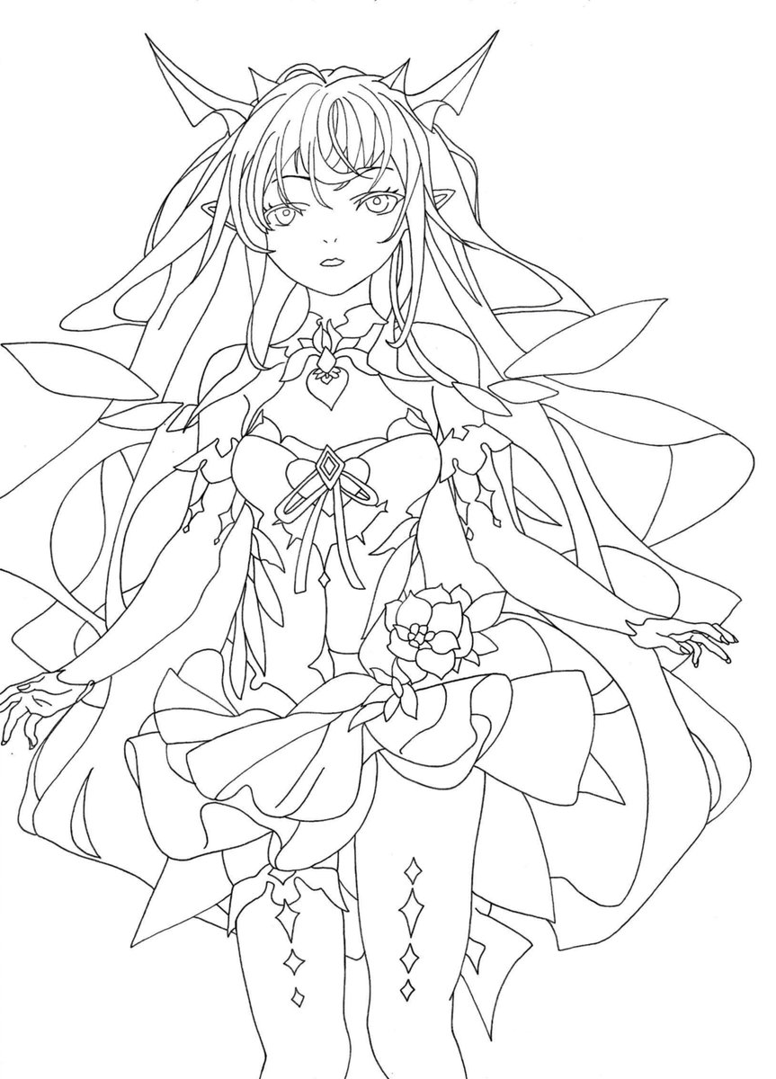 Tsubakisan's tweet photo. Line de IRyS fait ^^ plus que la colo ^^ #hololive #art #rtist #ArtistOnTwitter https://t.co/tafYcEzczh