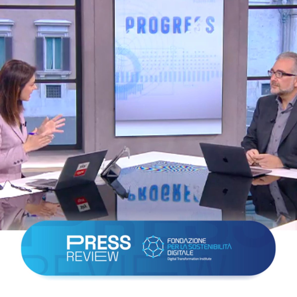 DigiTInst's tweet photo. .@stefanoepifani, ospite a #Progress su @SkyTG24, presenta il Digital Sustainability Index (#DiSI): l’indice che misura la percezione degli #italiani delle relazioni tra #tecnologia e #sostenibilità.

Guarda il Video: https://t.co/ZWz0ZZ0UoG

#PressRoomFSD https://t.co/qy34QFYSq0