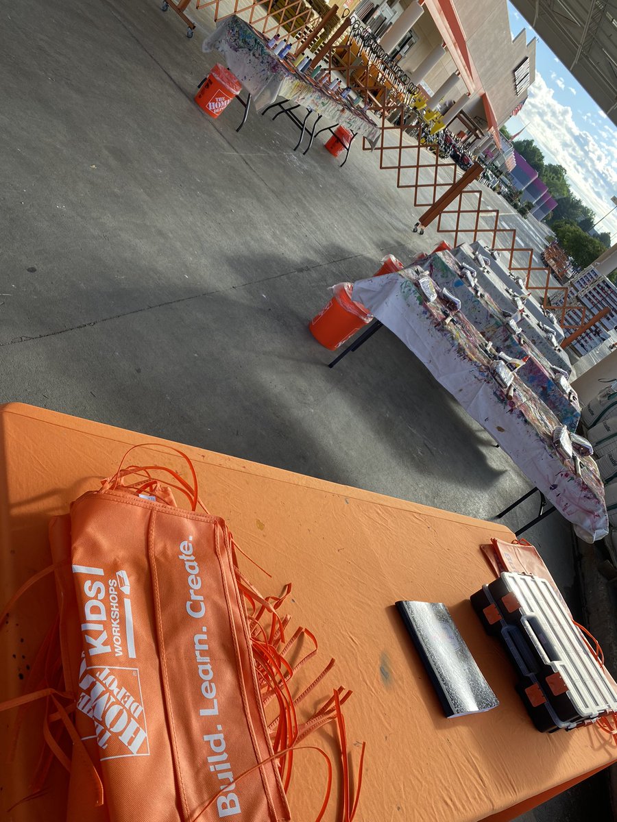 Happy kids workshop day! (The first one since 2020)
The tables are set, the paint is bright, and the hammers are ready…bring on the kids!      <a href="/JustinCrockett6/">Justin Crockett</a> <a href="/StephanieS0399/">Stephanie</a> <a href="/AdamBinTHD/">Adam Bendickson</a> <a href="/RandallCastil13/">Randall Castillo</a>