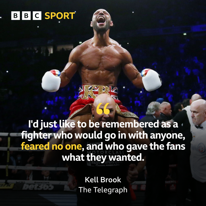 BBCSport's tweet photo. After 40 wins from 43 professional fights, Kell Brook is hanging up his gloves!

#BBCBoxing
