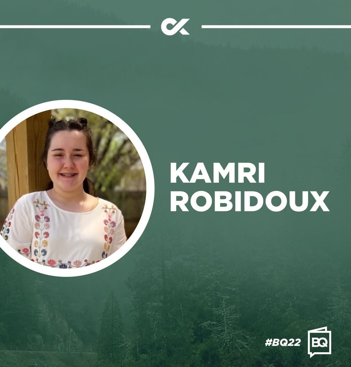 Norman Quizzer Kamri Robidoux, also a 2nd year quizzer, is involved with the P7 club who loves animals and art.  She is the vice president of her 7th grade class. Kamri quizzes so she can be a light to the world.