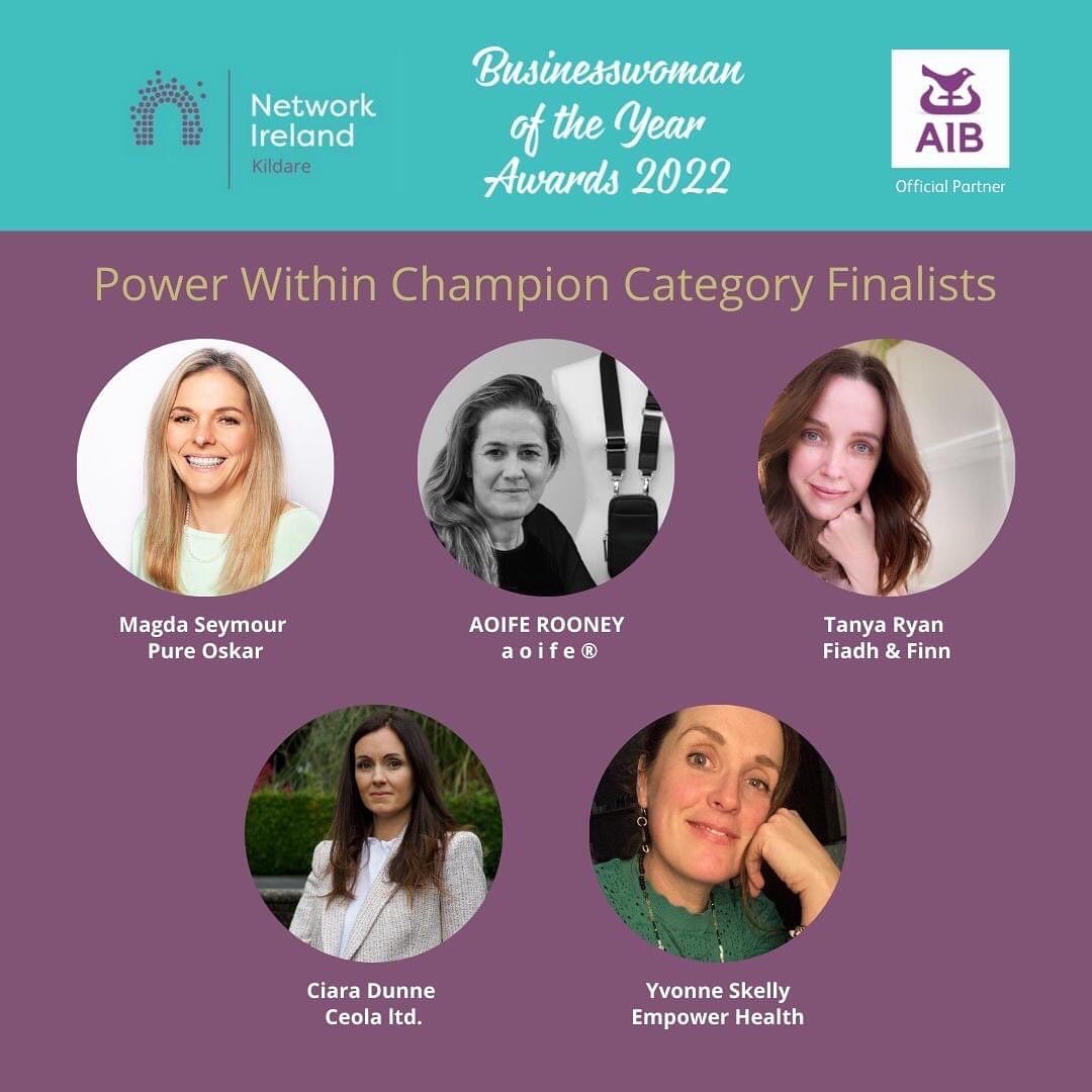 NetworkKildare's tweet photo. Congratulations to all our #Kildare Branch finalists in the PowerWithin Champion Category of our #Businesswoman of the Year Awards @Network_Ireland 🥂

Awards Gala Dinner 10th June @ospreyhotel with music from 52nd Street 🎶

#NetworkIreland #backedbyAIB #WomenSupportingWomen https://t.co/12bSPH6ZA1