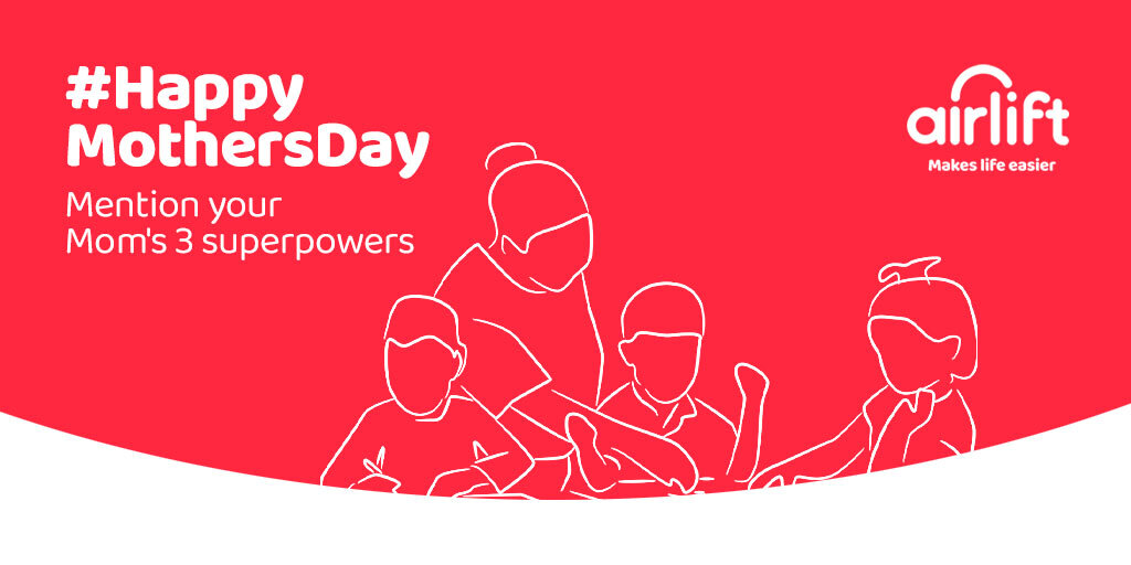 It's #mothersday #Weekend! 👩‍👧‍👦
Mention your Mom's 3 Superpowers and we'll pick lucky winners for a giveaway for their mom! ❤️

Shop today: link.airliftexpress.com/93tQbwIWPpb
T&amp;C apply

 #Airlift #MakesLifeEasier #giveaway