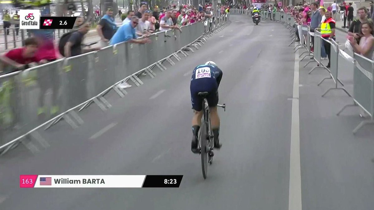 Movistar_Team's tweet photo. 🇺🇸💪 A nice effort from @willbarta over the #Giro TT course in Budapest. He sits 8th of about 80 riders who have completed today's effort: 12'24", 14" off the quickest time of Affini (TJV).

@LazkanoOier marcó también una buena primera referencia: 12'28". @pedrero_antonio, 12'58" https://t.co/ElMQqow7sE