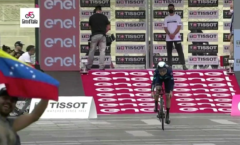 Movistar_Team's tweet photo. 🇺🇸💪 A nice effort from @willbarta over the #Giro TT course in Budapest. He sits 8th of about 80 riders who have completed today's effort: 12'24", 14" off the quickest time of Affini (TJV).

@LazkanoOier marcó también una buena primera referencia: 12'28". @pedrero_antonio, 12'58" https://t.co/ElMQqow7sE