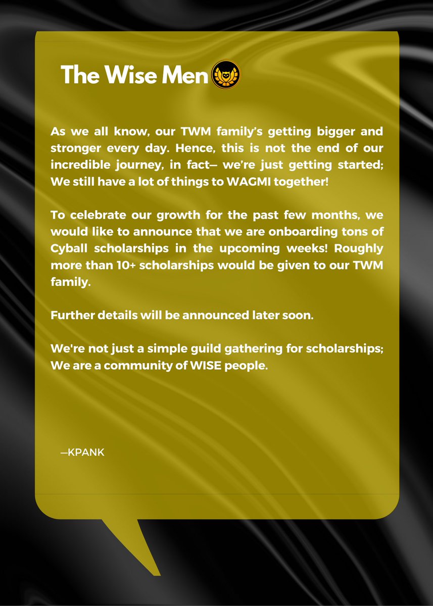 TWMGuild's tweet photo. A message from one of TWM’s CORE — @Kapanklupank 🦉 

Join our growing community: https://t.co/9fxa3Acf0g https://t.co/jdcoyKs1yQ