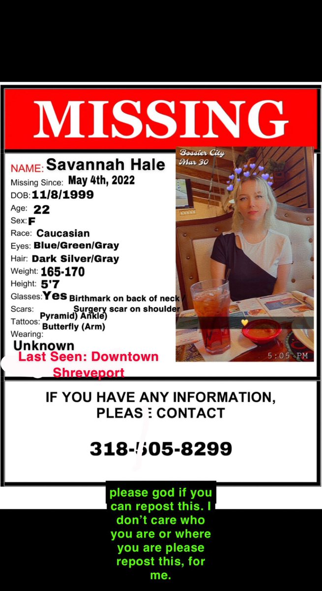 RonSketchy's tweet photo. Guys please help spread this like crazy. Someone in our scene has been missing. Hopefully this helps find her. https://t.co/BsB7Uy70hb