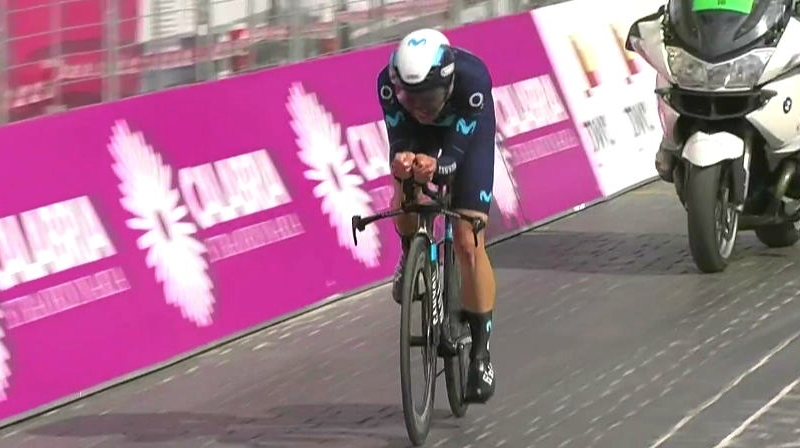 Movistar_Team's tweet photo. 🇺🇸💪 A nice effort from @willbarta over the #Giro TT course in Budapest. He sits 8th of about 80 riders who have completed today's effort: 12'24", 14" off the quickest time of Affini (TJV).

@LazkanoOier marcó también una buena primera referencia: 12'28". @pedrero_antonio, 12'58" https://t.co/ElMQqow7sE
