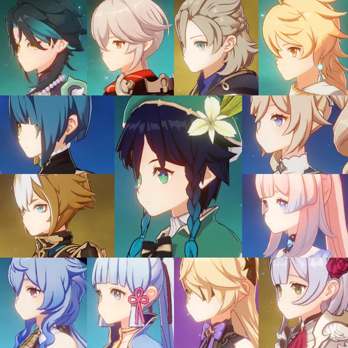 ウェンティの輪郭ってほかのショタと違って女の子のふっくらタイプだよなぁって比較のためにまとめてたら楽しくなったやつ 