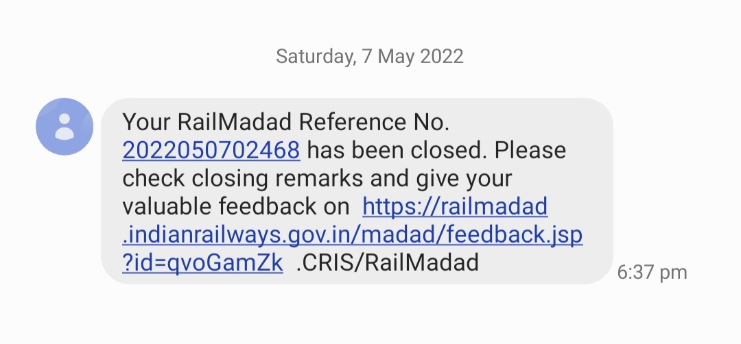iVkdhannure's tweet photo. I don't know what these @RailwaySeva ppl registered &amp; then closed . show off !. During journey they lodge complaint , when you get down train they close the issue making us not knowing anything.  smart guys . better improve service rather show off.  Karma.. https://t.co/D1ps3SxoEM