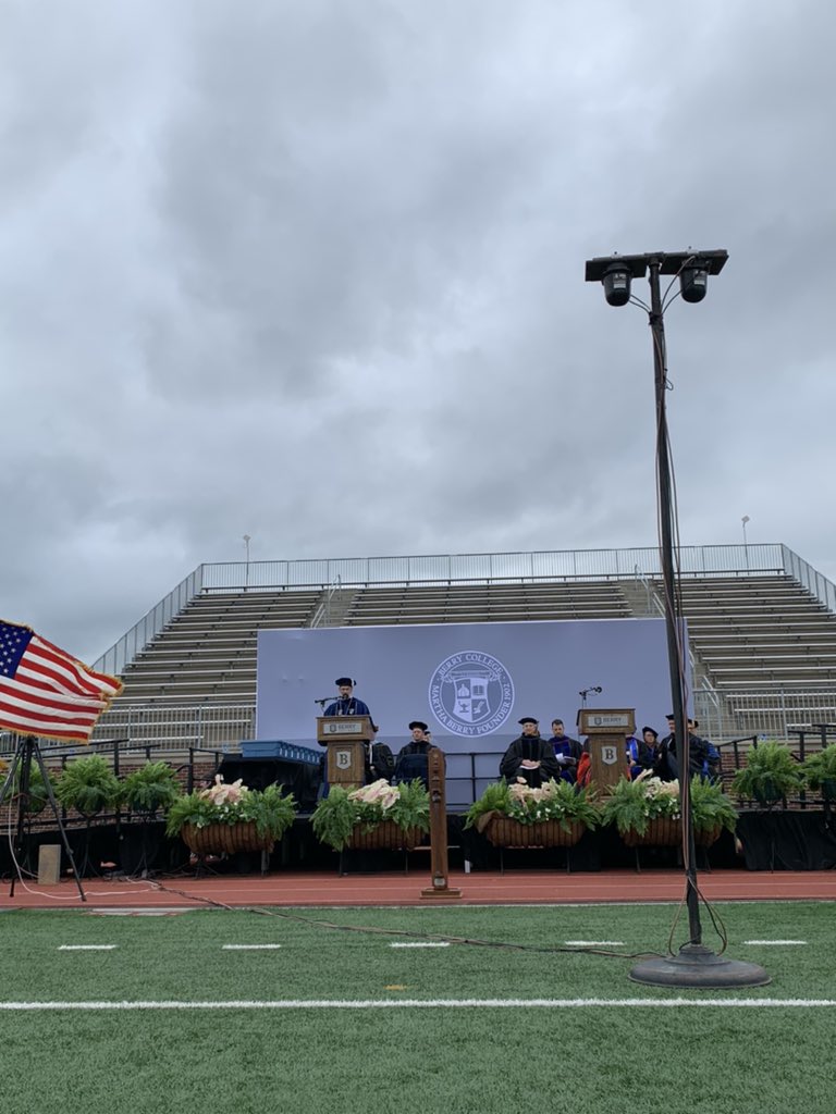 “Do not expect to recreate a bubble such as Berry, but wherever you are headed next, make it your goal, your purpose, to be the person who helps make that place better.

Care for the people of that place.” - President Briggs