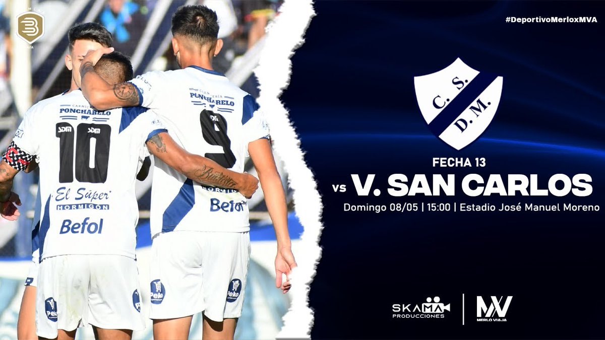 MerloViajaOk's tweet photo. ⚪️🔵⚪️ Juega el #charro y lo vivís en #MerloViaja!
Desde las 15:00hs sumate a la transmisión
🇫🇮 #DeportivoMerlo vs #VillaSanCarlos 🇳🇮
Link del partido👇
https://t.co/JI6lYehDJg https://t.co/ZFZ0KZZSsi