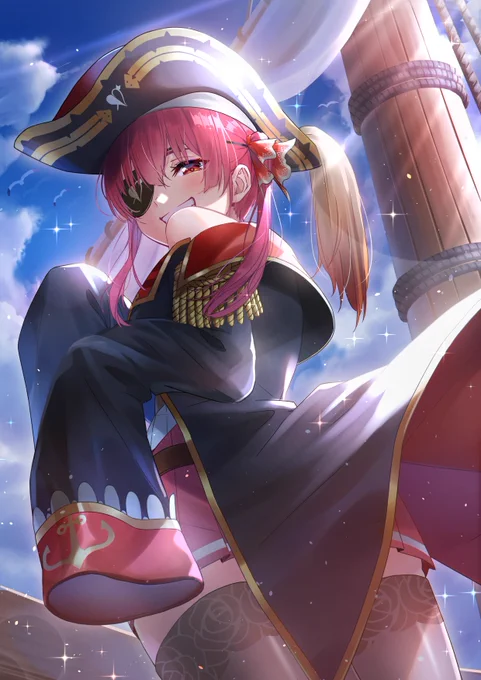 船長描かせていただきました🏴‍☠️
#マリンのお宝 