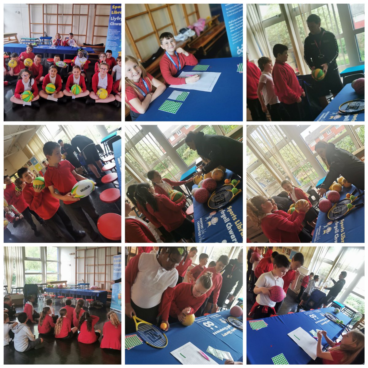 Harlech5class's tweet photo. Dosbarth Harlech have been so excited, looking forward to our sports library! Thank you @NewportLiveUK  for organising it #healthy #Confident @LlanmartinPrim https://t.co/GRSJYx7IBM